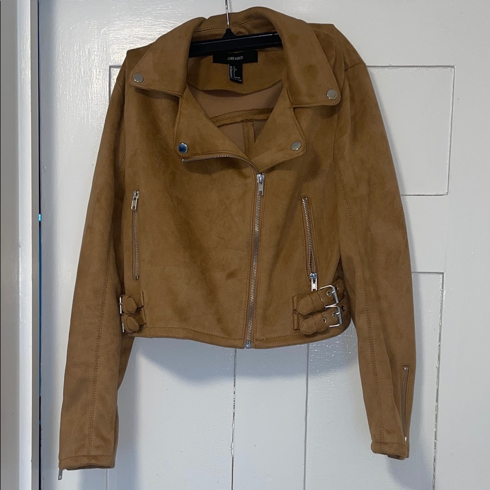 Forever 21 Brown Tan Suede Jacket